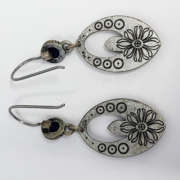 Vintage Multicolor Gemstone Earrings - Picture 5 of 5